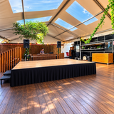 ALQUILER DE ESCENARIO 6X4M CON TRANSPORTE Y MONTAJE EN BARCELONA